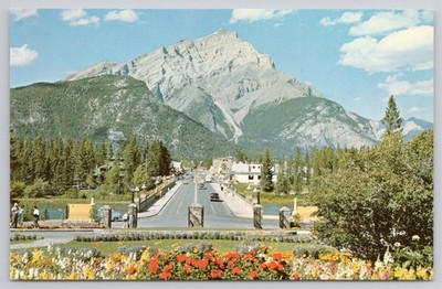 Banff Main Street & Cascade Mountain, Canadian Rockies Postcard Jimmie Shaw
