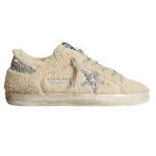 Golden Goose Z2787 Super-Star Shearling Glitter Star Sneakers Size EU 39 US 9