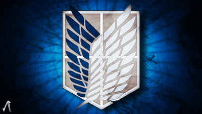 Anime Shingeki No Kyojin Scout Regiment Logo 11x17 Poster