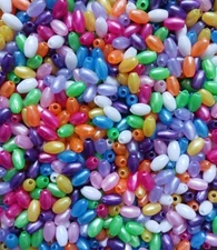 Multi Pearl Color 9x6mm Oval Oat Rice Wheat Craft DIY jewelry Rosary Beads 500pc