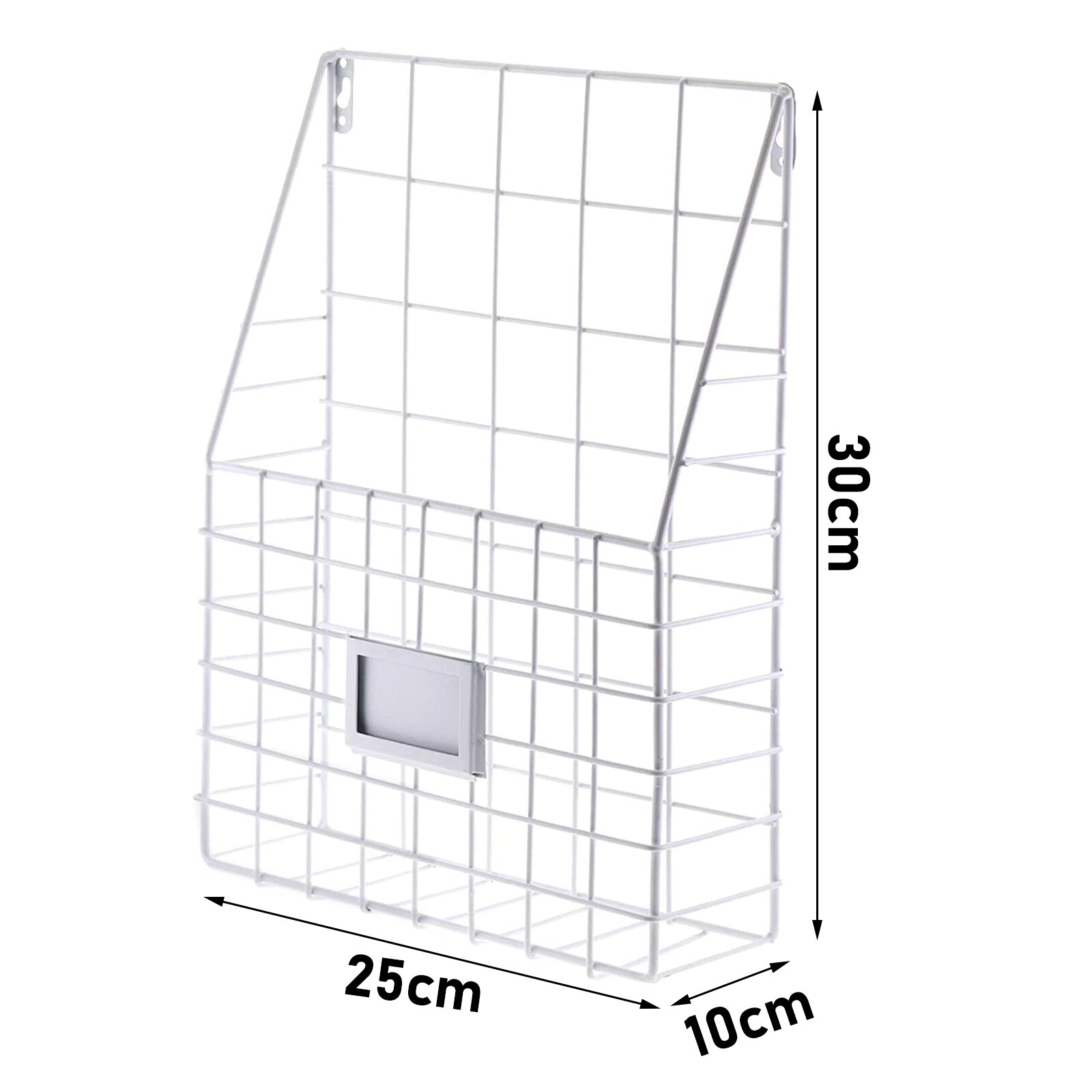 Wire Magazine Newspaper Basket Wall Mounted Post Storage Rack Organizer ...