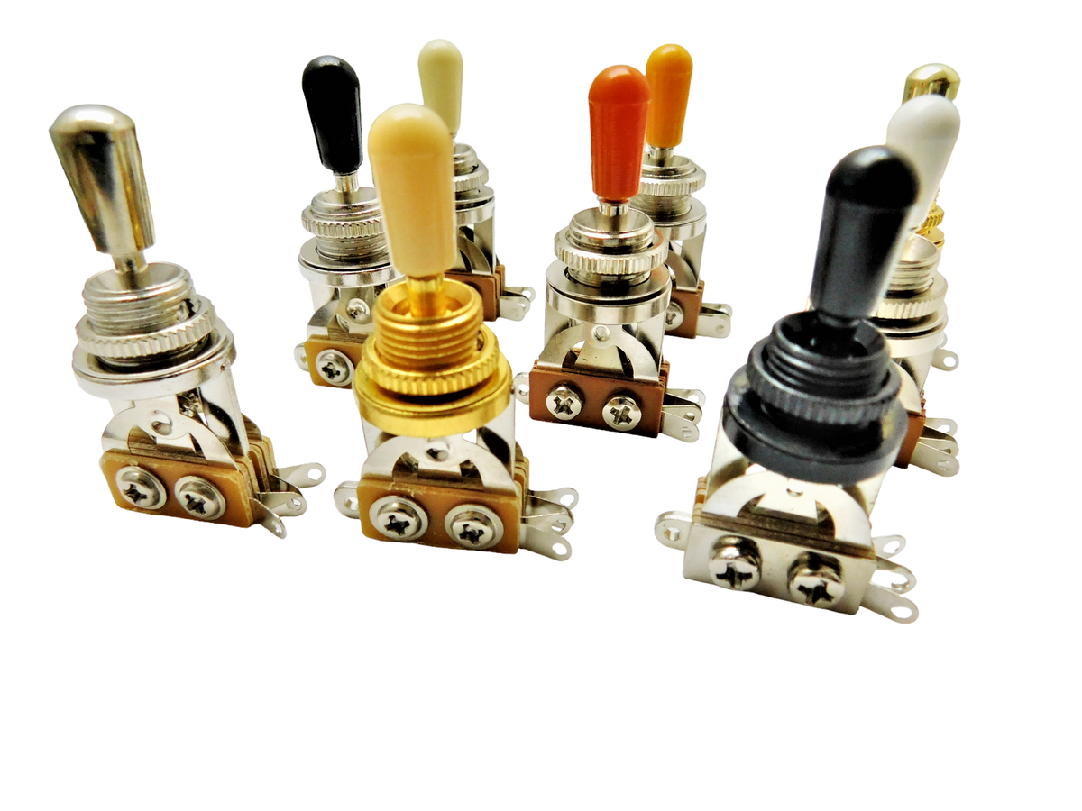 Selector De Pastillas Para Guitarra Eléctrica ST Tele - 3 Vías Con Punta Dorada - Incluye Tornillos