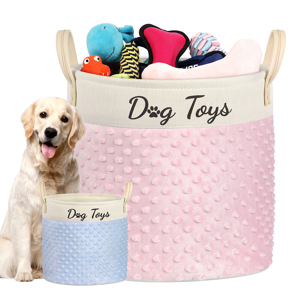 Foldable Dog Toy Basket Storage Box Puppy Bin For Organizing Pet