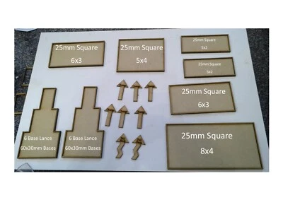 8x Bretonnia Army Movement Trays Warhammer the old world and tokens