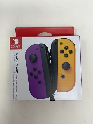 Joy-Con (L/R) Wireless Controllers for Nintendo Switch - Neon Purple/Neon Orange