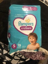 Pampers Cruisers 19 Count Diapers Size 5 Jumbo Pack Bundle