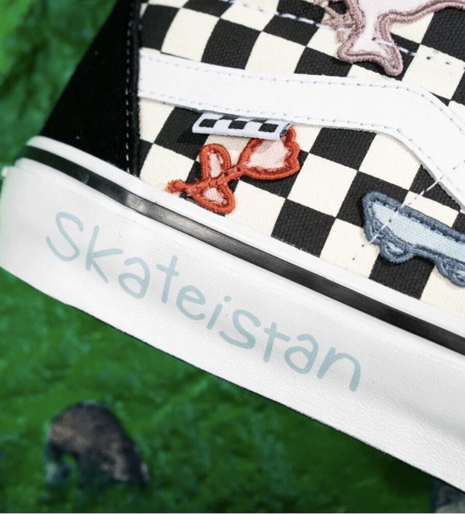 VANS x SKATEISTAN Collab Limited Edition Skate Sk8-hi Checkerboard