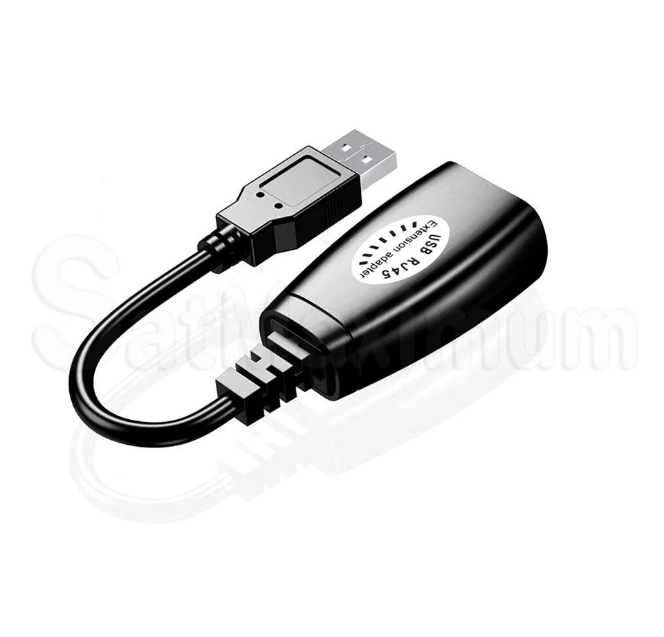 Adaptador de extensión USB a RJ45 Adaptador de red extensor Ethernet Cat5/Cat5e/Cat6 Foto 3 de 4