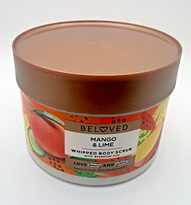 Brand New!!!! Beloved Mango & Lime Whipped Body Scrub With Essential Oils 10oz