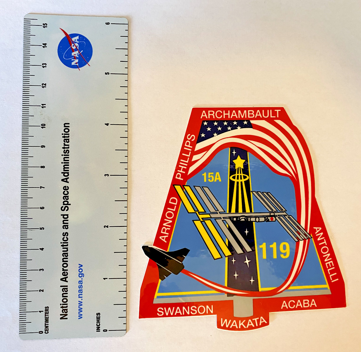 Vintage 2009 NASA Sticker Decal STS-119 Space Shuttle Mission