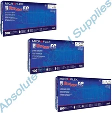 *300-Gloves* Microflex Ultra Sense EC PF Nitrile Small Blue USE-880-S
