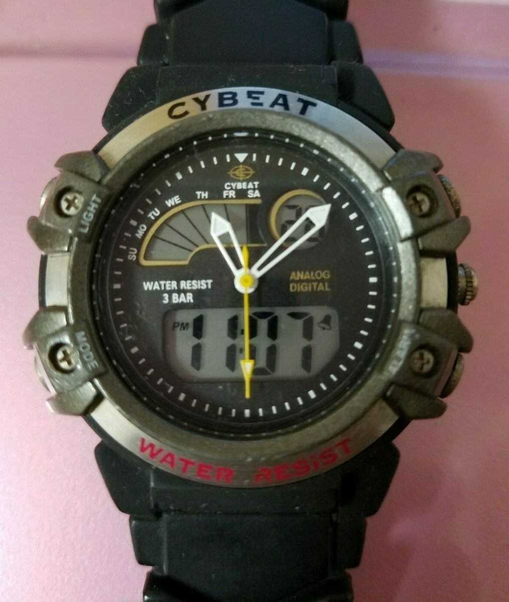 J-axis cybeat men's wrist watch digital analog water resist light weight  Japan