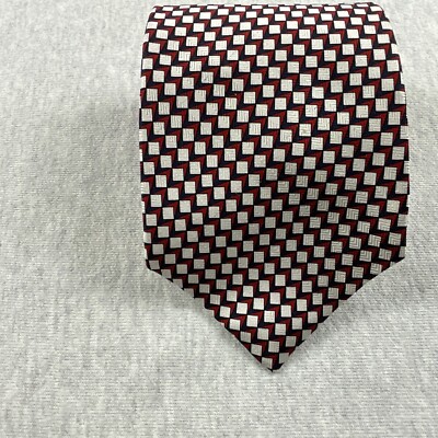 Oscar De La Renta Neck Tie Men s 3D Geometric WPL4075 Classic Red Black White