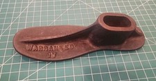 Antique Cast Iron Cobbler Shoe Form Shoe Last - Marked: Warranted 17 - gwVF