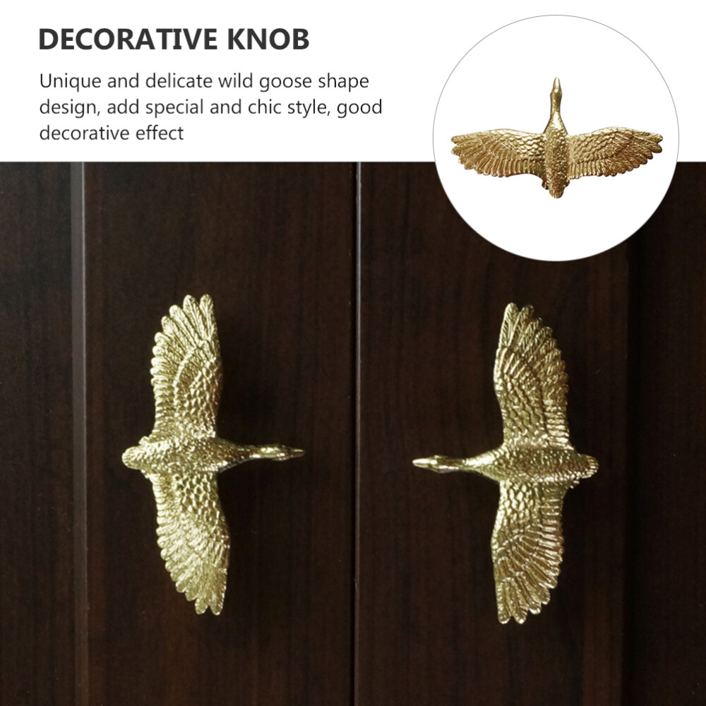 BUTIFULSIC 2-Pack Bird Shaped Cabinet Pull Handles – Retro Zinc Alloy Knobs With Gloss Finish – Elegant Drawer & Door Pulls For Kitchen, Dresser, Wardrobe