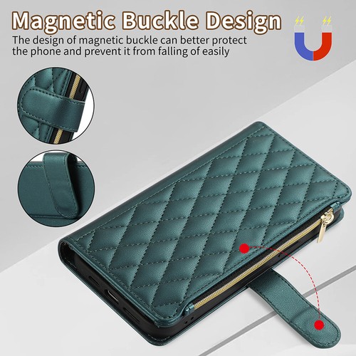 Leather Zipper Women Card Flip Wallet Phone Case Cover For iPhone 16 Pro Max 15 - Picture 43 of 77
