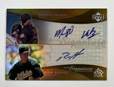 2005 Upper Deck Reflections Merkin Valdez & Rich Harden Dual Signature Auto AR48