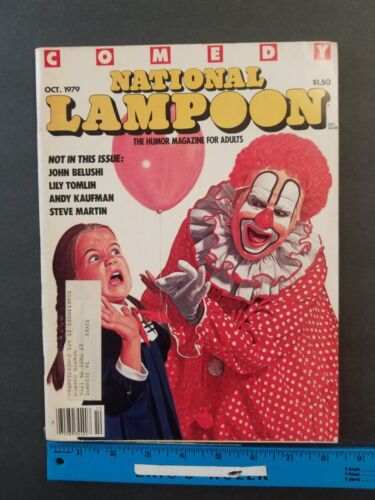 1979 OCTOBER NATIONAL LAMPOON MAGAZINE $1.50 *CLOWN* (DS) 9622A - Afbeelding 1 van 3