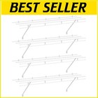 Modern 4ft x 12in White Wire Shelving Set for Efficient Laundry Room Storage