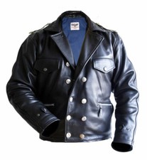 Herren Piloten Lederjacke Fliegermodel schwarz Echtleder 2-Reiher Barkhorn NEU