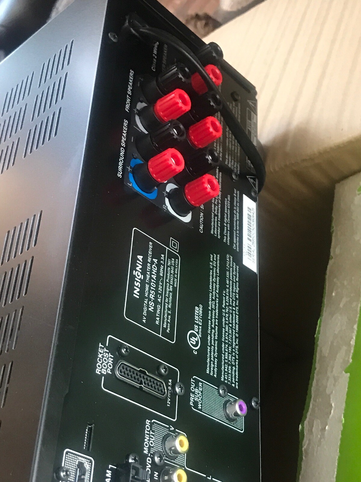 Insignia NS R5101AHD-A 5.1 Channel 90 Watt Receiver for sale online | eBay