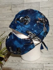 Star Wars Mens Scrub Cap Set With Sweatbands Doctors Cap Workers Cap Chef Cap...