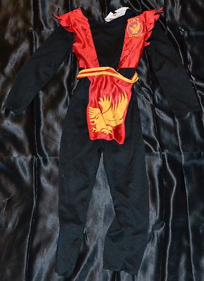 Tiny Ninja Warrior Halloween Costume Fits Kids Size 3T-4T Child Boys Stealth