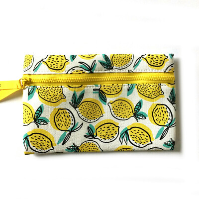 LEMON Print Makeup Bag - Cosmetics Case Lemons Ipsy