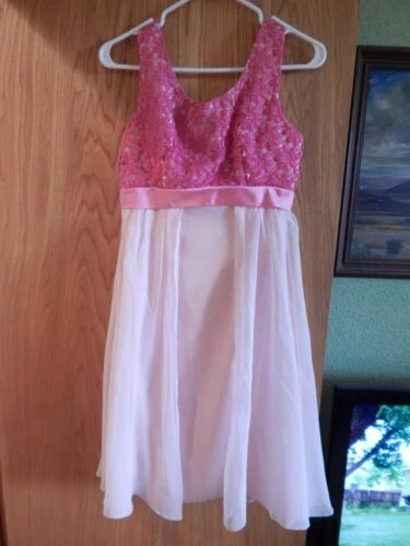 PINK Gasa Fiesta Ropa, Calzado y Accesorios Vintage