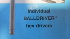 BONDHUS BALL HEX DRIVER .050