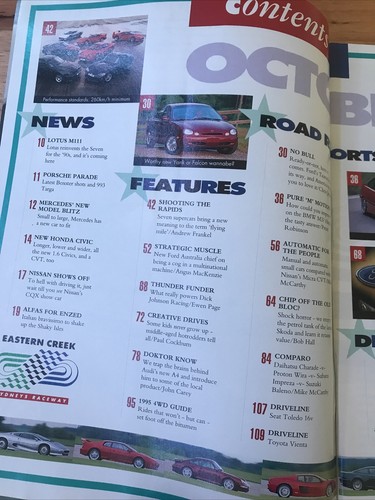 Wheels Car magazine OCT 1995 TAURUS M3 WIRA BALENO TOLEDO 4WD GUIDE MICRA ALFA - Picture 3 of 3