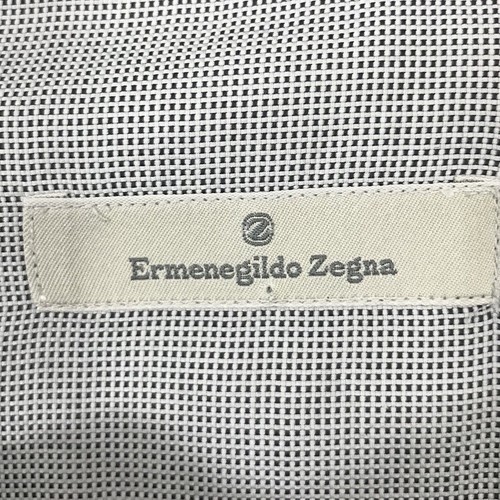 Camicia uomo Ermenegildo Zegna con bottoni davanti grigia micro check 16,5/42 - Foto 3 di 7