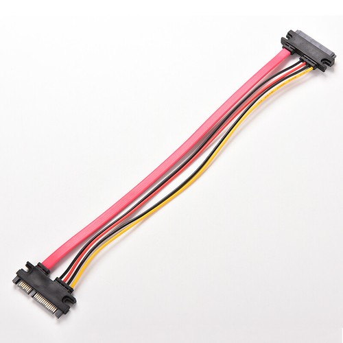22Pin SATA Male to Female 7+15 Pin Serial ATA Data HDD Power Extension Cable - Picture 2 of 5