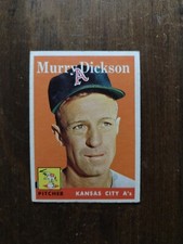 1958 Topps #349 Murry Dickson Kansas City Athletics No Creases EX