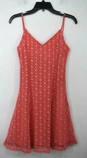 Love Ady Womens Crochet Lace Slip Dress V Neck Spaghetti Straps Back Zip S $88