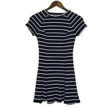 BDG Urban Outfitters Striped Blue and White Short Sleeve Mini Dress Size Small