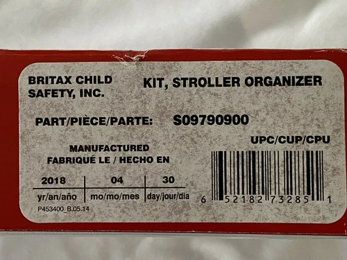 Britax Stroller Organizer fits strollers with handles 13" wide up to 21" wide  - Picture 5 of 6