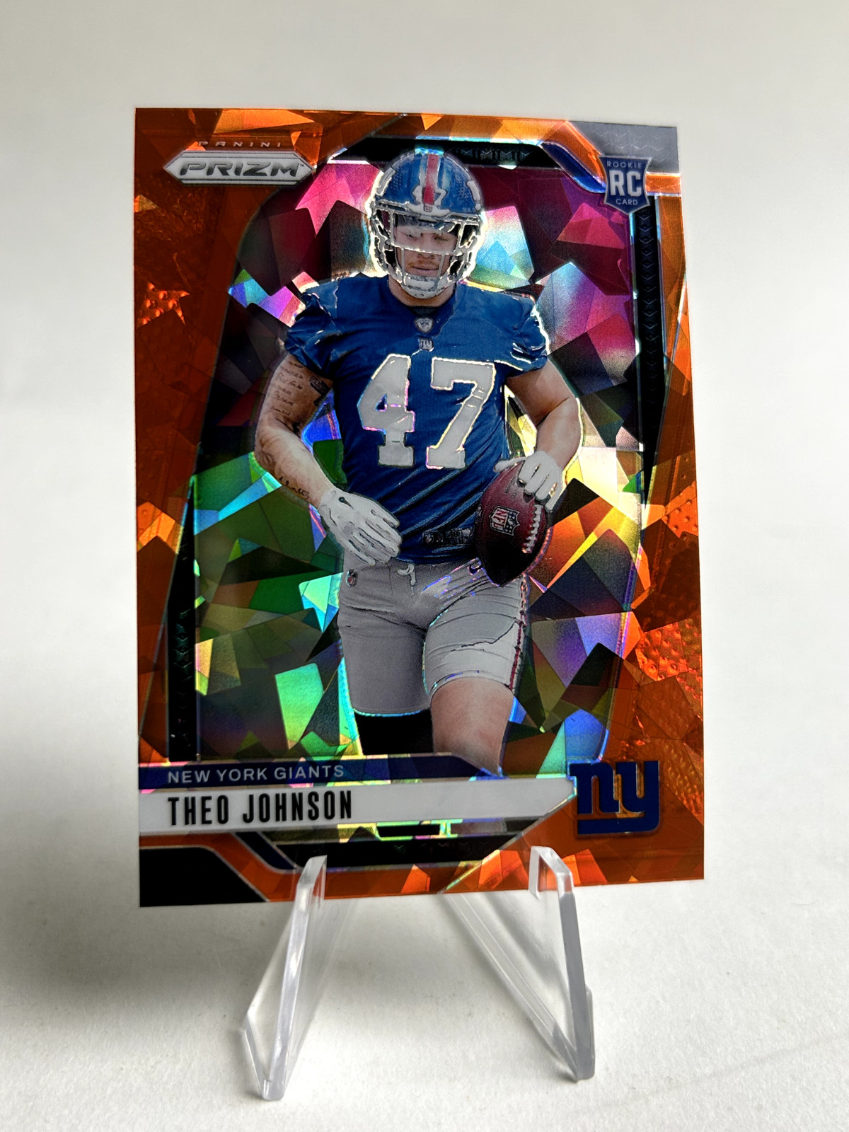 2024 Panini Prizm #390 Theo Johnson Orange Ice