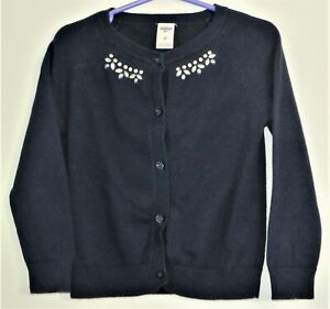 OshKosh Girls Size 3T Button Front Long Sleeve Blue Cardigan Sweater