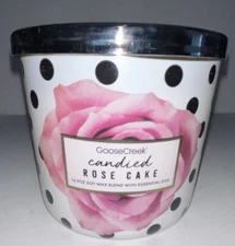 Goose Creek Candle CANDIED ROSE CAKES 14.5 Oz Triple Wick Candle