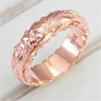 Women Ladies Elegant Rings Silver Rose Gold Gold jewelry Ring Size 5-11