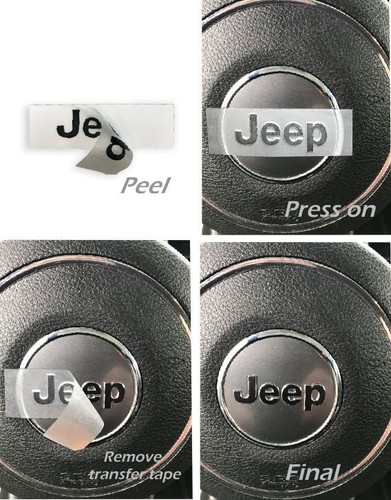 JEEP Steering Wheel Overlay Decal for 2011-2018 Jeep Wrangler (JK) - Picture 3 of 76