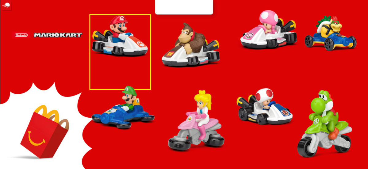 2022 McDONALD'S Mario Kart Nintendo Happy Meal Toys or Set