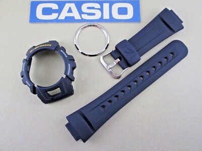 Genuine Casio G-Shock G-2900 G-2900F watch band & bezels set dark navy blue 