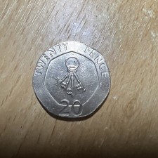 20p Gibraltar keys, Queen Elizabeth 2nd Rare Coin
