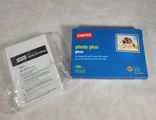 Staples Photo Plus Gloss Paper 4x6 - 88 Sheets #508431 NICE! Open Box