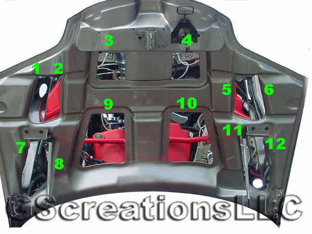 1998 - 2002 Pontiac Firehawk Under hood Mirror Kit Mirrors LS1 | eBay