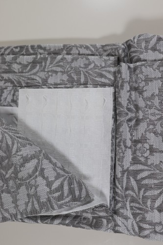 NEXT VINTAGE FLORAL JACQUARD PENCIL PLEAT LINED CURTAINS GREY 117X183CM - 46X72" - Picture 9 of 17