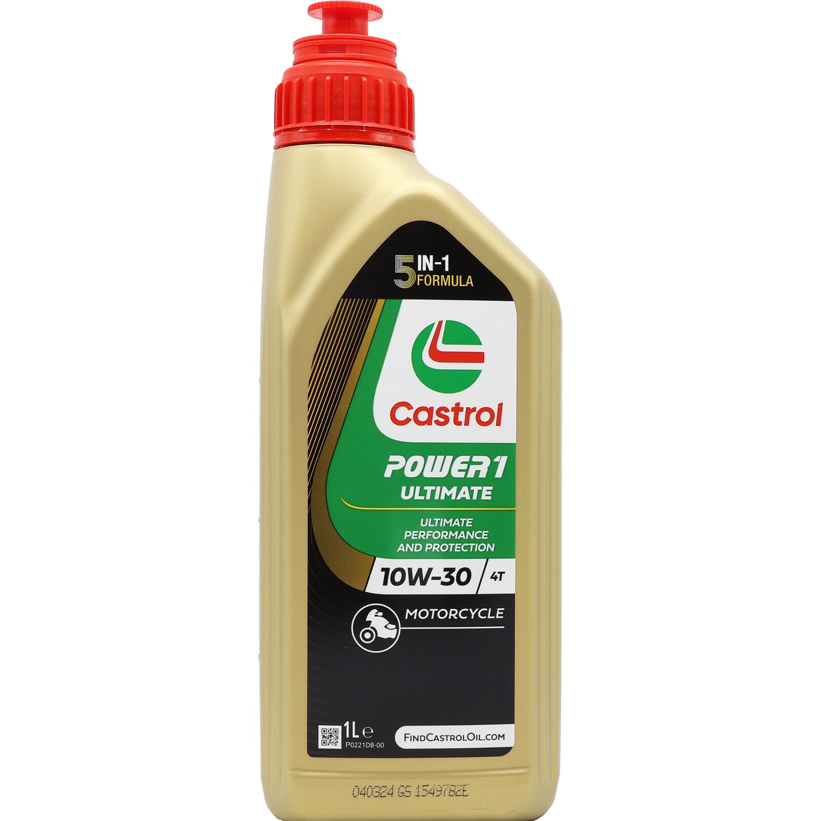 Castrol POWER1 ULTIMATE 4T 10W-30 Fully Synthetic Motorcycle Engine Oil 1 Litre