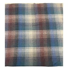Fabric Piece Plaid Heather Grey Purple Blue 30" x 35"